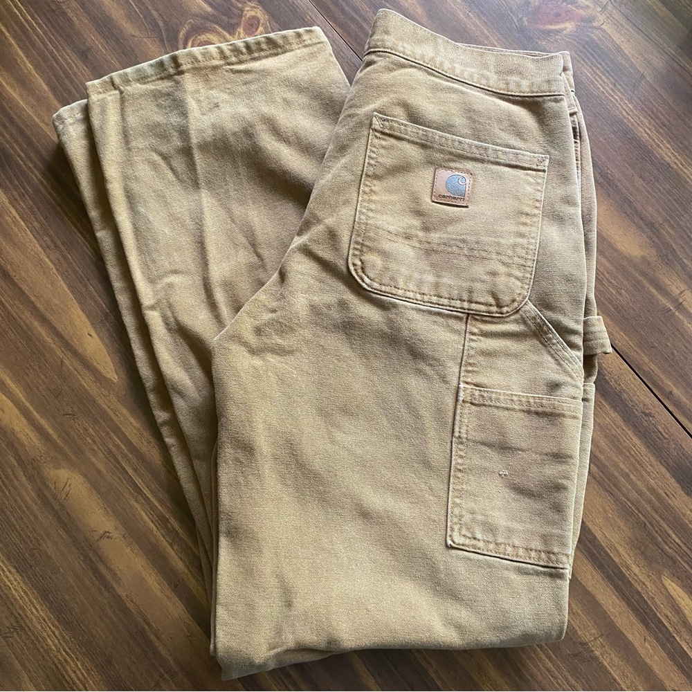 Carhartt Carpenter Pants Mens 30x32 Brown B11 BRN Loose Original Fit Work